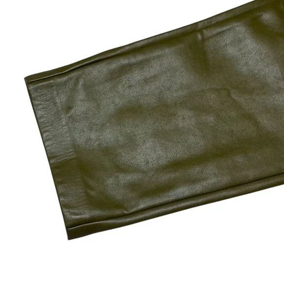 Aritzia Wilfred The Melina Vegan Leather Pants In Avocado Green Size 8 - Picture 5 of 6